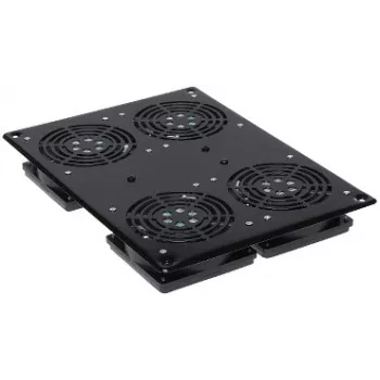 Painel de ventoinhas DELTA OPTICAL A19-4W 19 polegadas 1U para armário rack, 4x120mm, 230V AC, preto