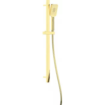 DEANTE Neo Fresh conjunto de duche de 3 funções com barra, cromado, chuveiro de mão de 100 mm, barra de 600 mm, mangueira de 1500 mm
