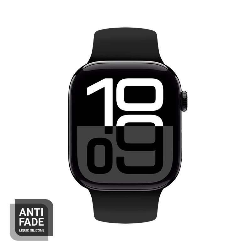 Crong Bracelete de silicone líquido para Apple Watch 38/40/41/42 mm (preto)