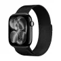 Crong Milano Steel Bracelete Milanese Loop em aço inoxidável para Apple Watch 38/40/41/42 mm (preto)