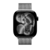 Crong Milano Steel Bracelete Milanese Loop em aço inoxidável para Apple Watch 38/40/41/42 mm (prateado)