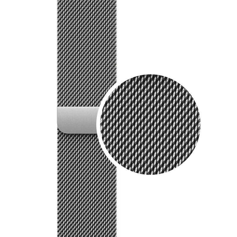 Crong Milano Steel Bracelete Milanese Loop em aço inoxidável para Apple Watch 38/40/41/42 mm (prateado)