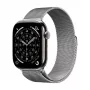 Crong Milano Steel Bracelete em aço inoxidável para Apple Watch 44/45/46/49 mm prateado
