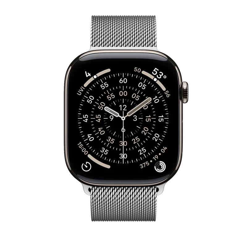 Crong Milano Steel Bracelete em aço inoxidável para Apple Watch 44/45/46/49 mm prateado