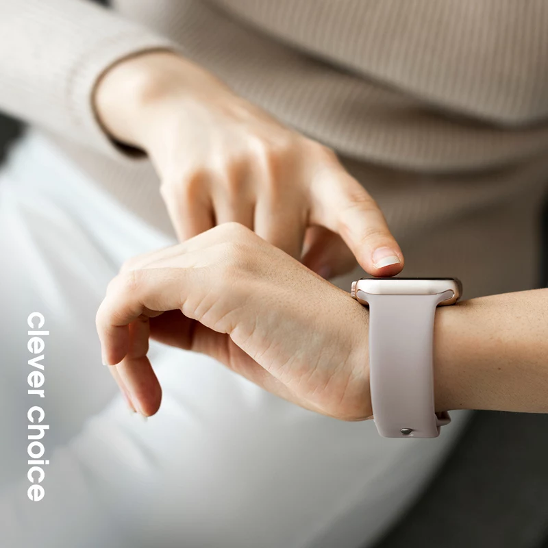 Crong Liquid Bracelete para Apple Watch 38/40/41/42 mm (menta)