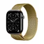 Crong Milano Steel - Bracelete em aço inoxidável para Apple Watch 42/44/45/49 mm (dourado)