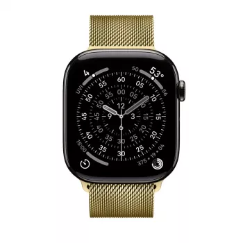Crong Milano Steel - Bracelete em aço inoxidável para Apple Watch 42/44/45/49 mm (dourado)