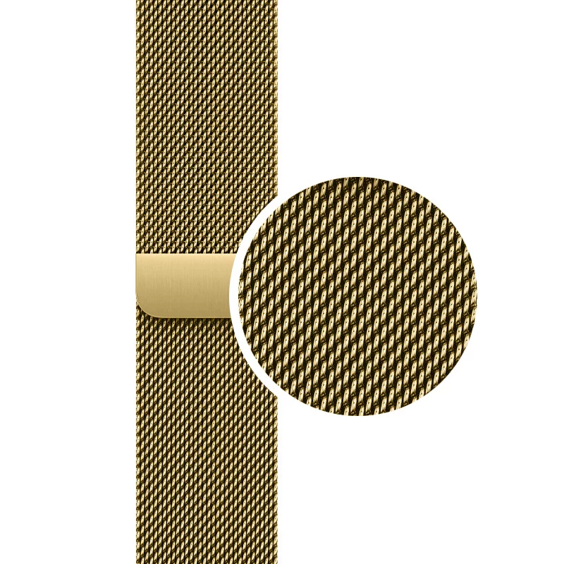 Crong Milano Steel - Bracelete em aço inoxidável para Apple Watch 42/44/45/49 mm (dourado)