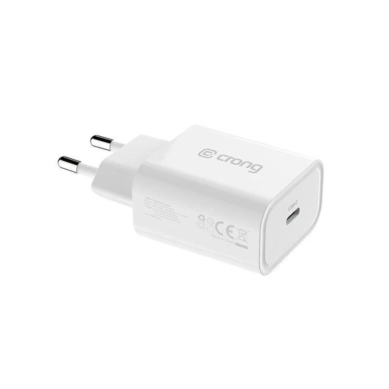 Crong Carregador de viagem USB-C 20W Power Delivery branco