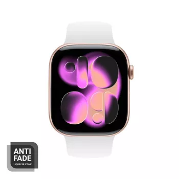 Crong Bracelete de silicone líquido para Apple Watch 38/40/41/42 mm (branco)