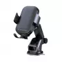 Wozinsky suporte de telemóvel para automóvel com carregador Qi de 15W, suporte com ventosa para painel - preto