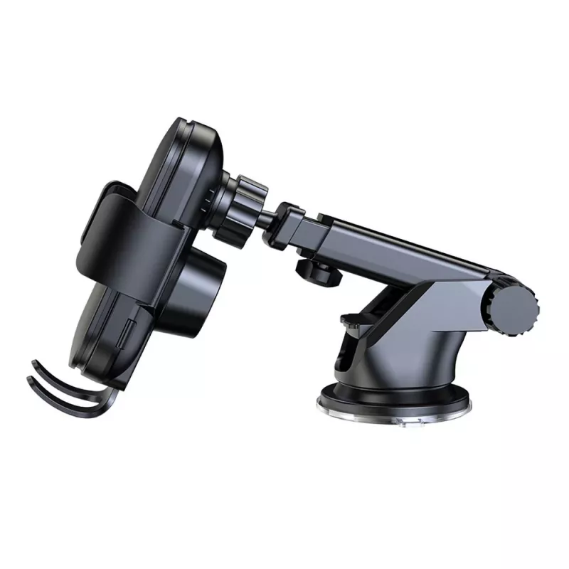 Wozinsky suporte de telemóvel para automóvel com carregador Qi de 15W, suporte com ventosa para painel - preto