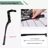 Descanso para bicicleta ROCKBROS JC1005BK - preto, ajustável 345-400mm, liga de alumínio, pé de borracha antiderrapante, para rodas de 24-29 polegadas