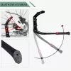 Descanso para bicicleta ROCKBROS JC1005BK - preto, ajustável 345-400mm, liga de alumínio, pé de borracha antiderrapante, para rodas de 24-29 polegadas
