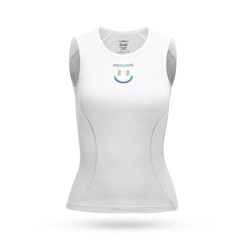 ROCKBROS Camisola de ciclismo sem mangas de secagem rápida para mulher YDBX001 branca XL/XXL