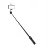 WOZINSKY Pau de selfie WC12YDS bastão telescópico 1,3 m liga de alumínio com luz LED dupla e suporte para telemóvel - preto