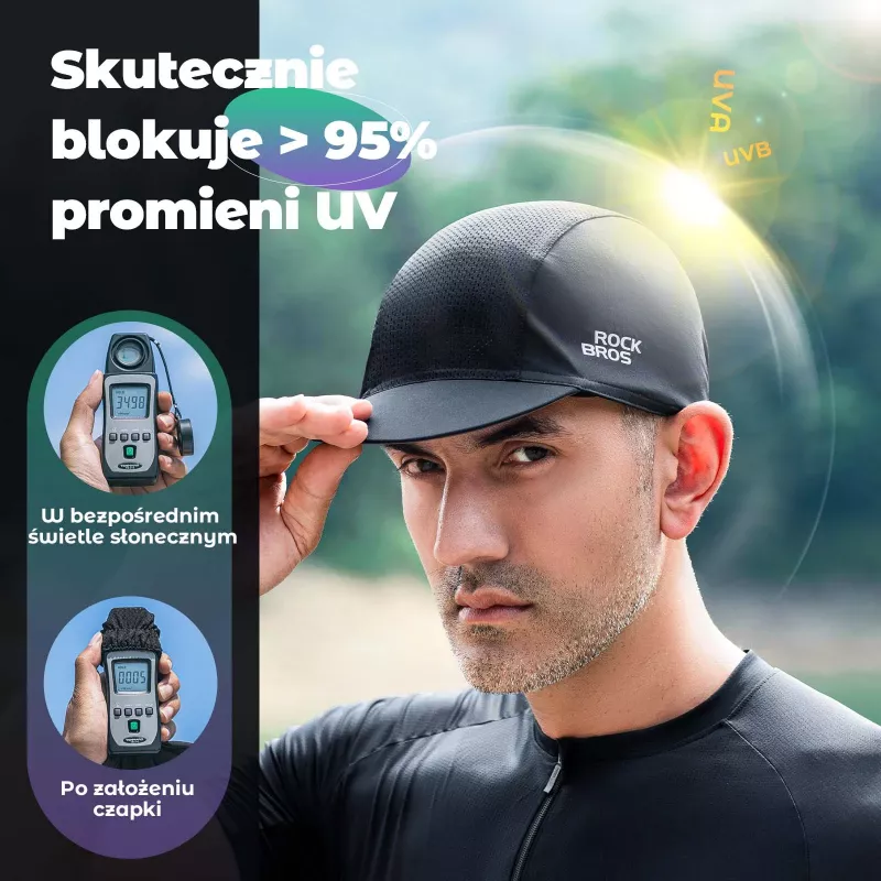 ROCKBROS Boné de ciclismo com pala 18230005001 - preto