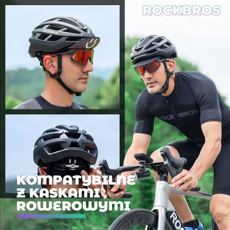 ROCKBROS Boné de ciclismo com pala 18230005001 - preto