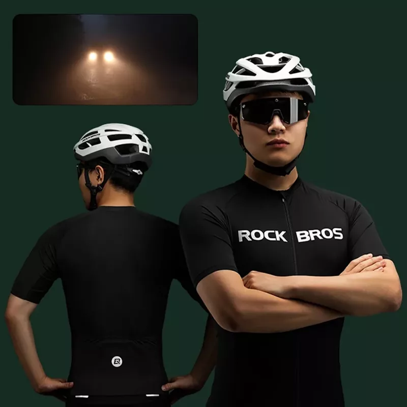 ROCKBROS Camisola de ciclismo de manga curta XL preta 15120002004