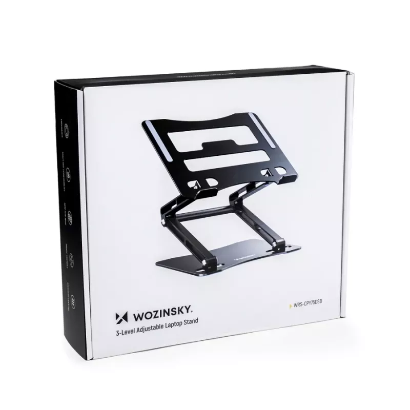Suporte para portátil Wozinsky preto + suporte para telemóvel