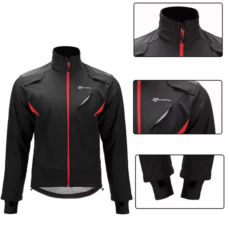 Casaco de ciclismo corta-vento ROCKBROS YPW021, preto, tamanho XL