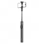 Pau de selfie premium Wozinsky WRZP1 com pernas de abertura automática, função de tripé, 1,7 m - Preto