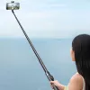 Pau de selfie premium Wozinsky WRZP1 com pernas de abertura automática, função de tripé, 1,7 m - Preto