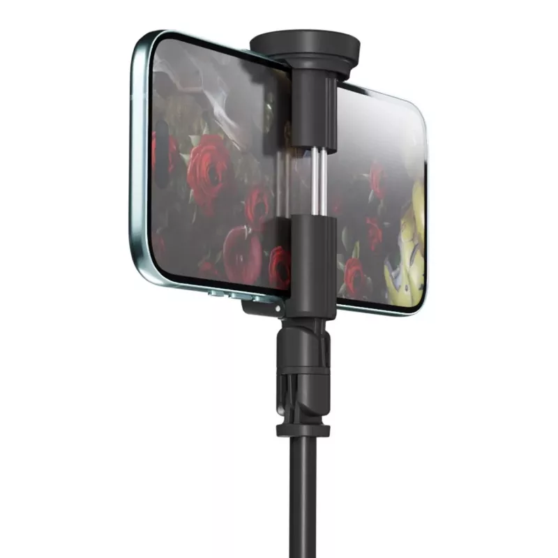 Pau de selfie premium Wozinsky WRZP1 com pernas de abertura automática, função de tripé, 1,7 m - Preto