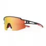 Óculos de ciclismo para criança ROCKBROS, polarizados, proteção UV400, armação preta, lentes cinzentas