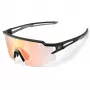 Óculos de ciclismo fotocromáticos ROCKBROS com proteção UV e lente RX - Lentes laranja - Armação preta