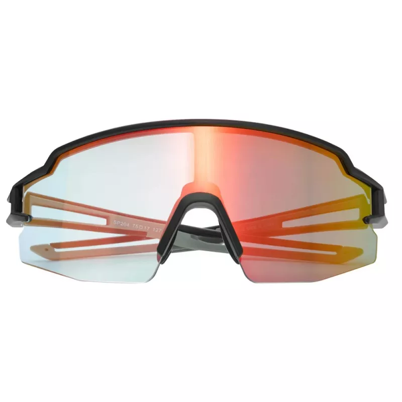 Óculos de ciclismo fotocromáticos ROCKBROS com proteção UV e lente RX - Lentes laranja - Armação preta