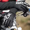 Luvas de ciclismo de inverno ROCKBROS, dedos completos, térmicas em fleece, XL, preto/cinzento