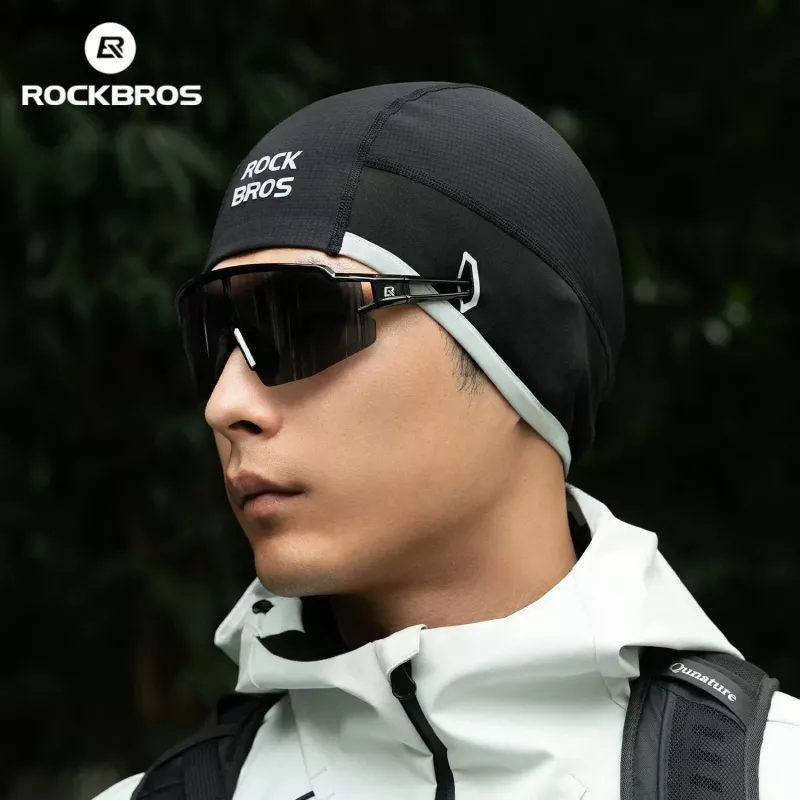 ROCKBROS M016 gorro de ciclismo corta-vento inverno preto 54-61 cm