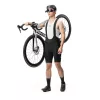 ROCKBROS YDDK009 calças de ciclismo com alças para homem com almofada, comprimento curto, tamanho L, preto