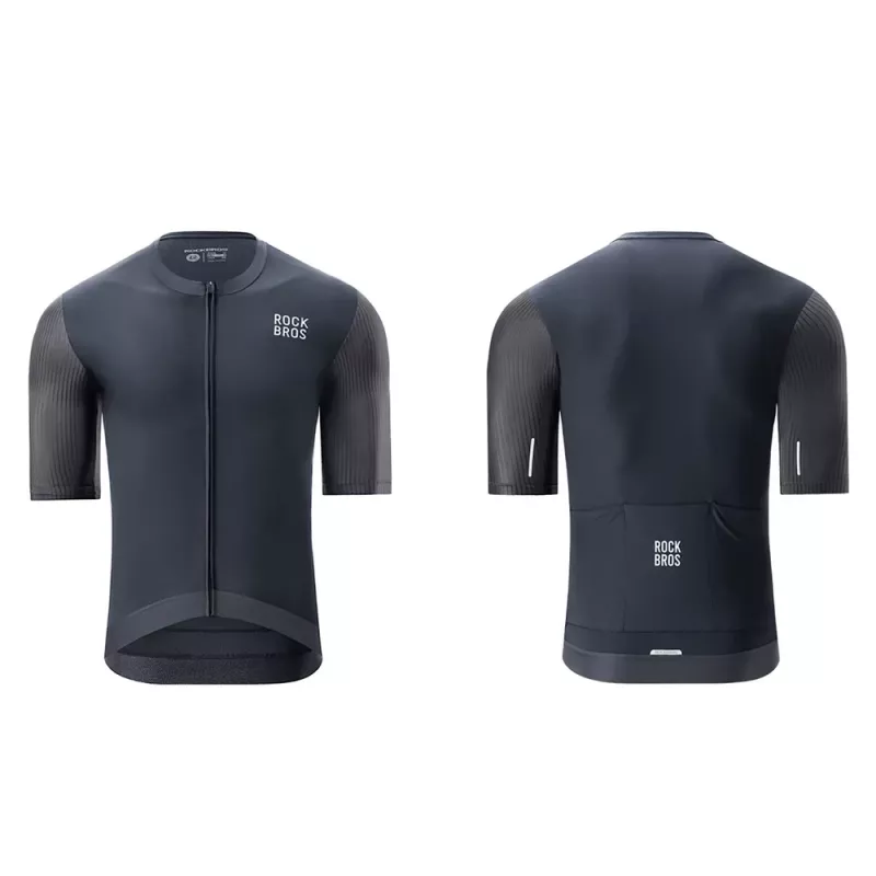 ROCKBROS Camisola de ciclismo manga curta, tamanho XL, preto