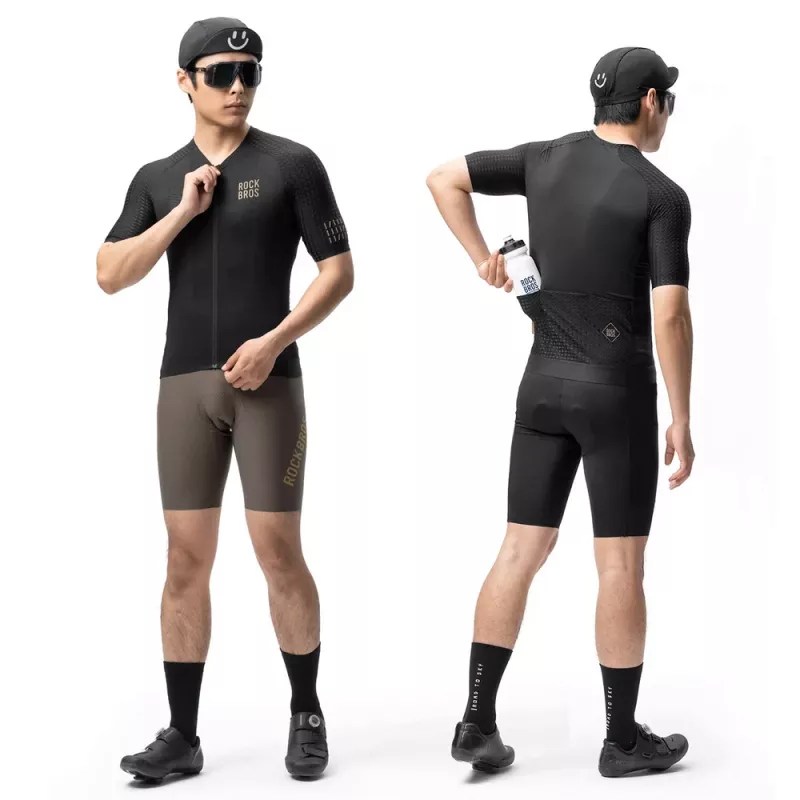 ROCKBROS YDDX011 Diamond Camisola de ciclismo manga curta, tamanho S, preto