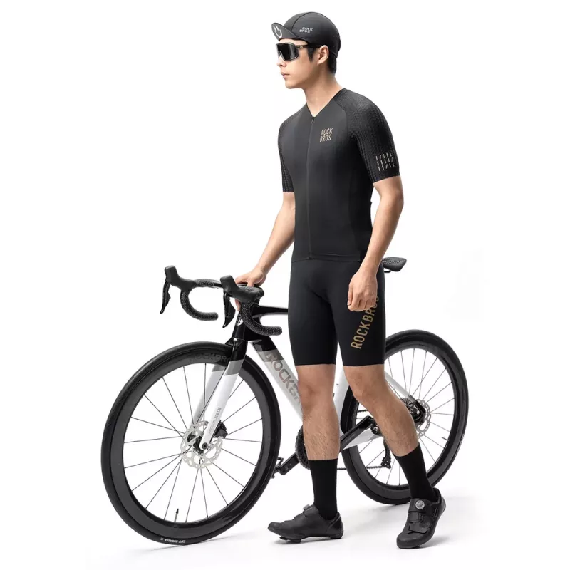 Rockbros YDDX011 Diamond Camisola de ciclismo manga curta, XXL, preto