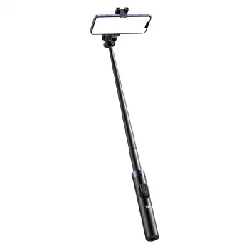 Wozinsky Pau de selfie WC1Y30S Tripé telescópico 1,3 m com suporte para telemóvel - preto