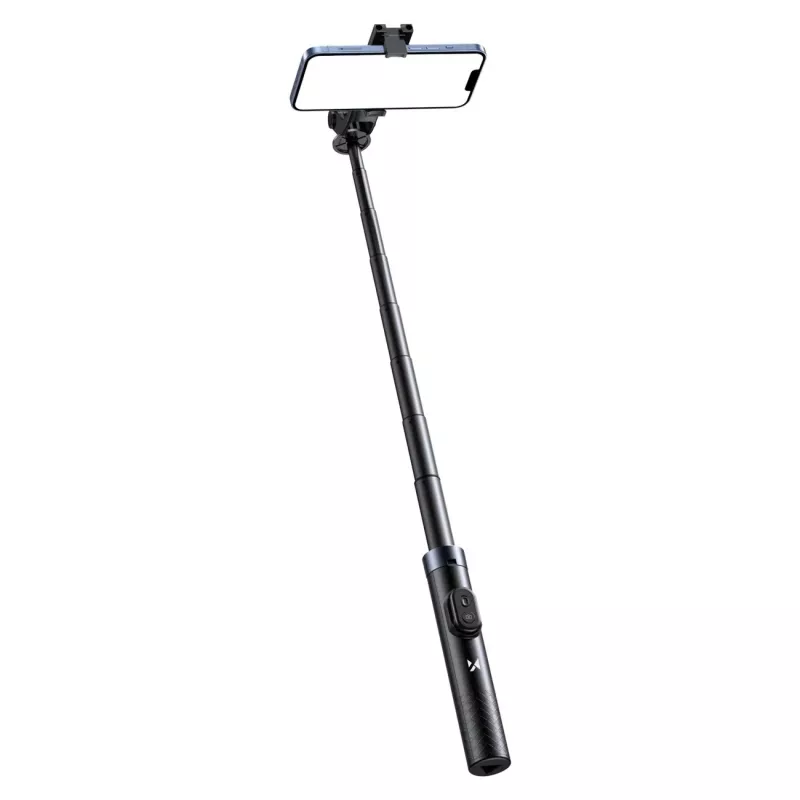 Wozinsky Pau de selfie WC1Y30S Tripé telescópico 1,3 m com suporte para telemóvel - preto