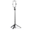 Wozinsky Pau de selfie WC1Y30S Tripé telescópico 1,3 m com suporte para telemóvel - preto