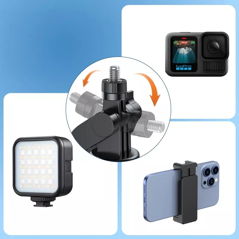 Wozinsky Pau de selfie WC1Y30S Tripé telescópico 1,3 m com suporte para telemóvel - preto