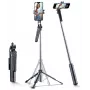 Pau de selfie Wozinsky WC1Y70S Tripé telescópico 1,7 m com suporte para telemóvel - preto