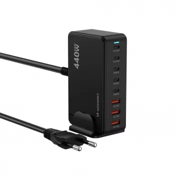 Estação de carregamento Wozinsky 240W GaN QC3 - Preto