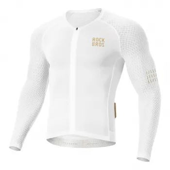 Jersey de ciclismo de manga comprida ROCKBROS YDCX008 Diamond XXXL Branco