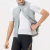 Colete de ciclismo corta-vento ROCKBROS YDMJ003 primavera/outono tamanho M - Branco/Cinzento