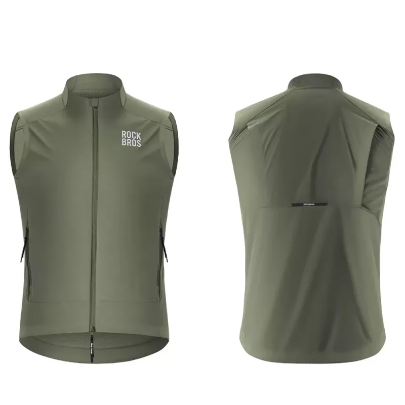 ROCKBROS Colete de ciclismo corta-vento YDMJ003 primavera/outono XXL verde