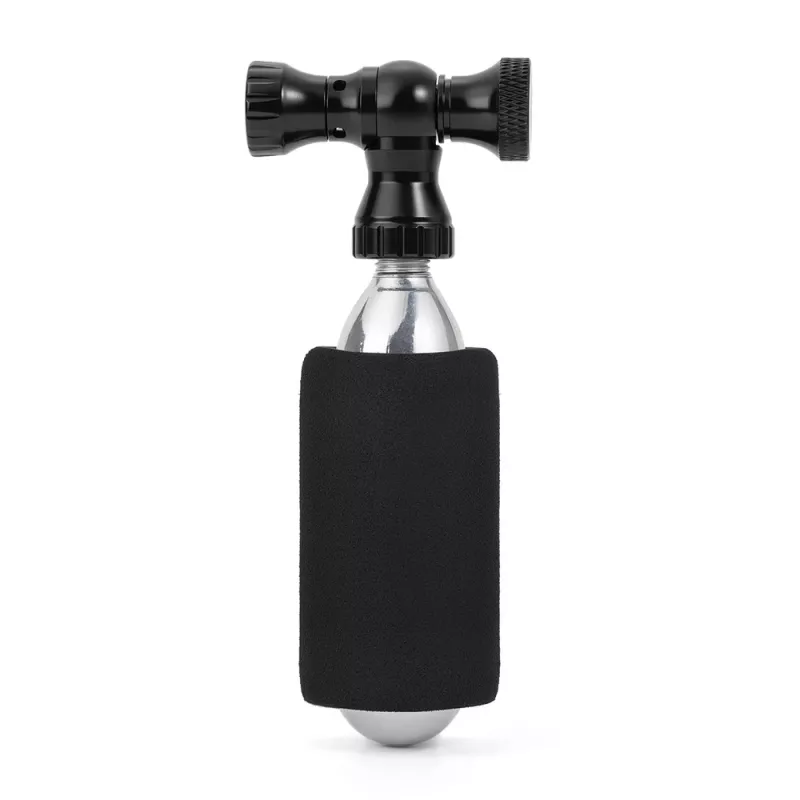 ROCKBROS Cabeça de inflador CO2 liga de alumínio CNC cabeça de válvula para Presta/Schrader - preto
