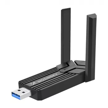 Wozinsky WAX-1800 Adaptador WiFi 6 USB 3.0 sem fios dual-band - preto
