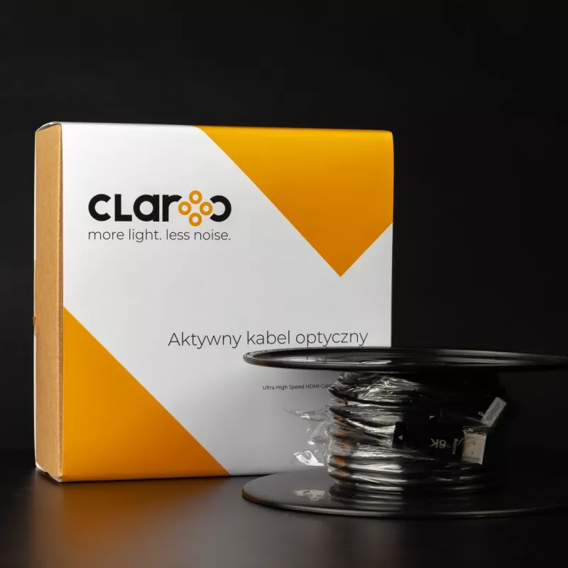 Cabo ótico ativo Claroc HDMI 2.1 AOC 8K 120Hz 50 m