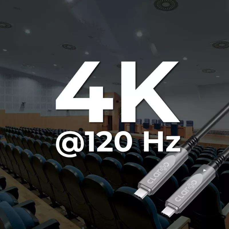 Cabo ótico ativo Claroc USB-C 4K@60Hz 10 m